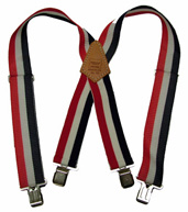 HL111 Red White and Blue Suspenders